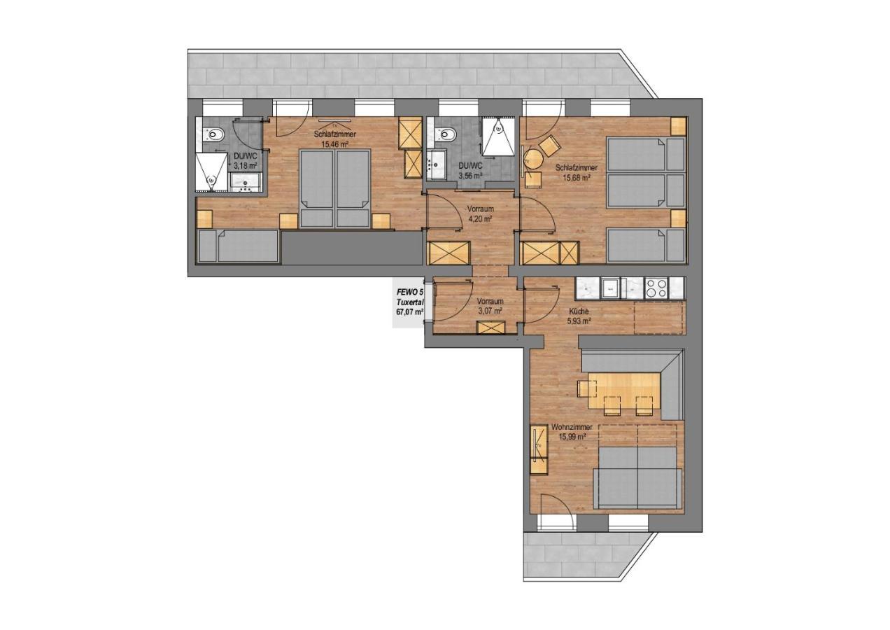 Apartment mit Blick auf die Berge