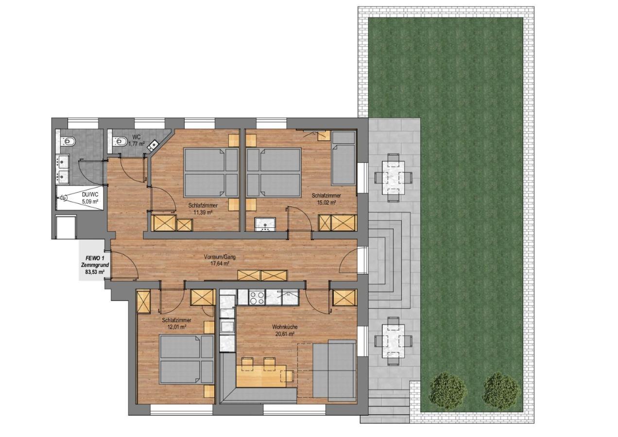 Apartment - Erdgeschoss