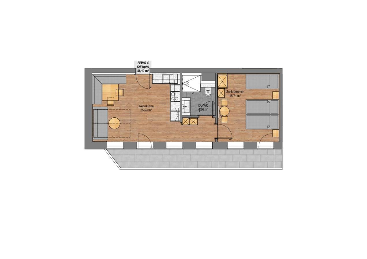 Apartment mit 1 Schlafzimmer