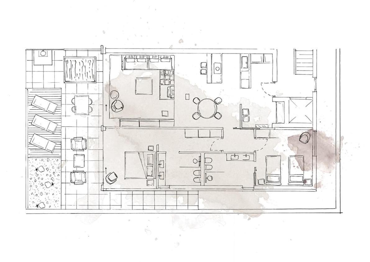 Deluxe Apartment mit 2 Schlafzimmern und Gartenblick