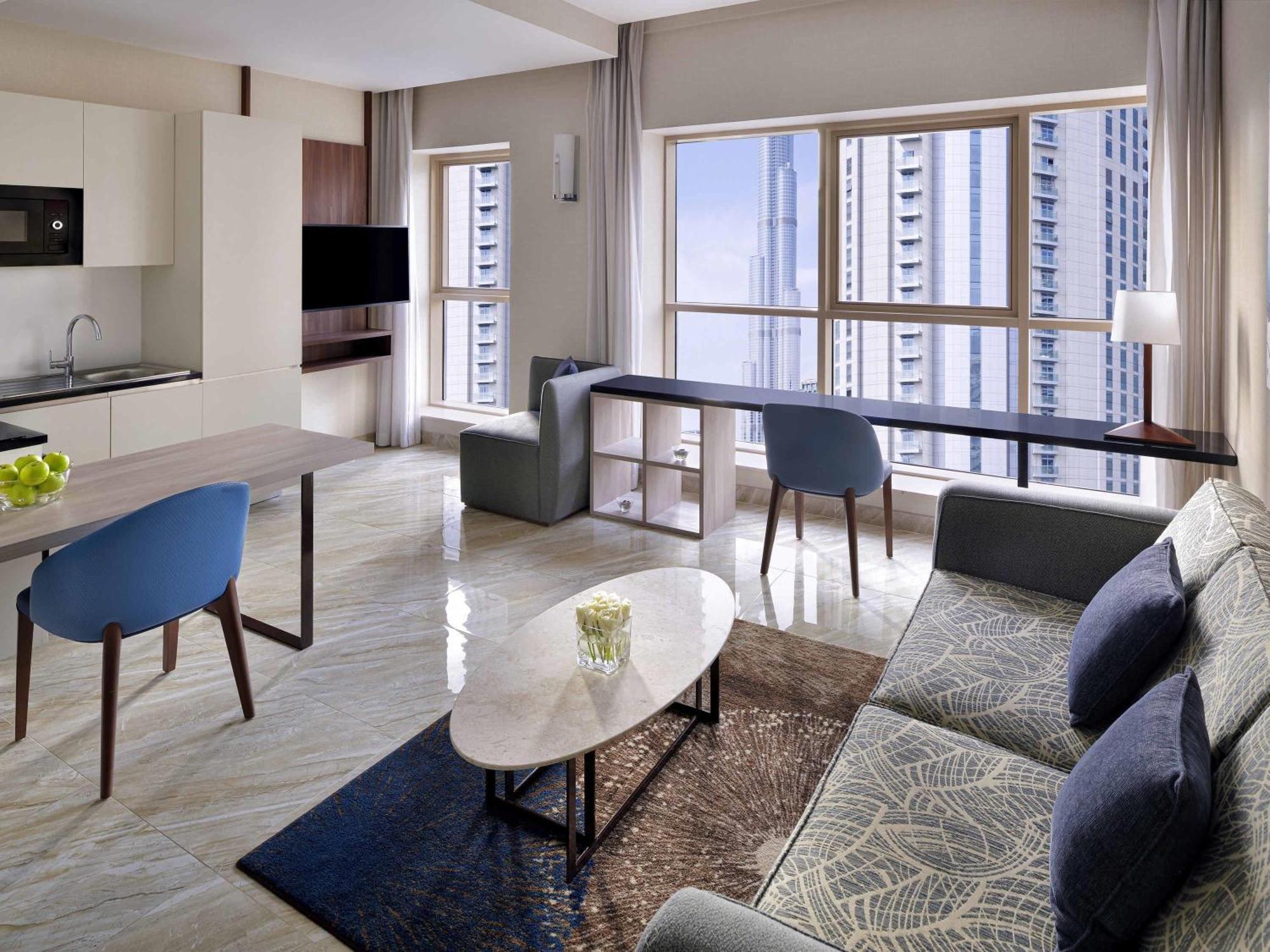 Apartment mit 1 Schlafzimmer und Blick auf den Burj Khalifa