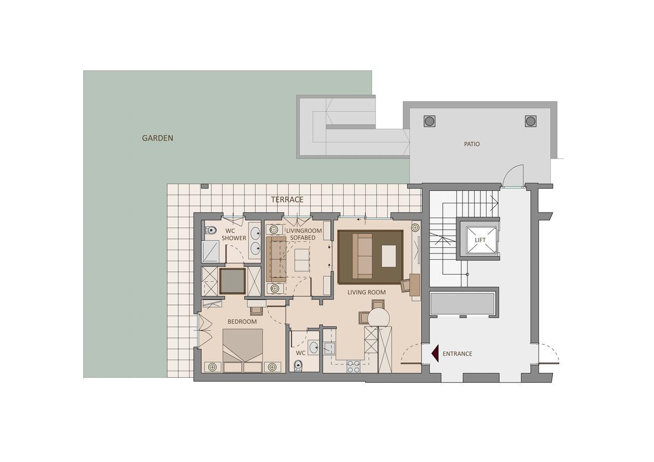 Apartment – Erdgeschoss – mit Zugang zum Spa